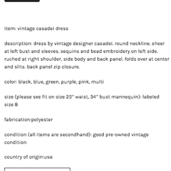 Vtg Casadei Black Sheer Sequin Beaded 80's Glam Ruched Draped Cocktail Dress 8 - Picture 6 of 6